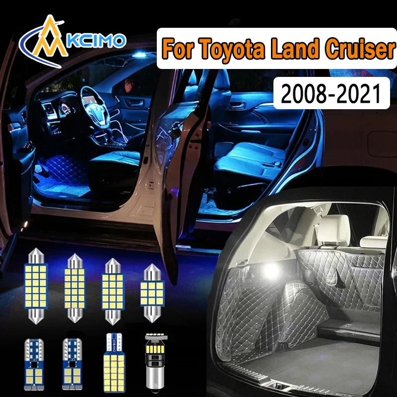 

Canbus Indoor Ceiling Bulbs For Toyota Land Cruiser 200 LC200 2008-2021 Car LED Interior Map Trunk Light Kit