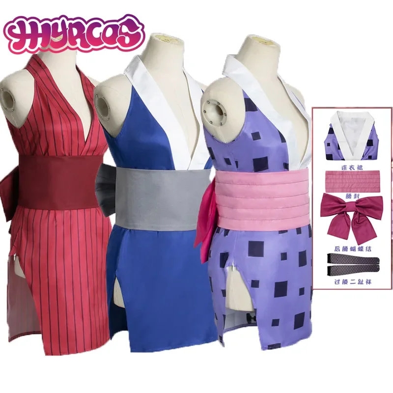 Anime Season 2 Suma Hinatsuru Makio Cosplay Costume Uzui Tengen Wives Uniform Sexy Dress Entertainment District Sock accessories