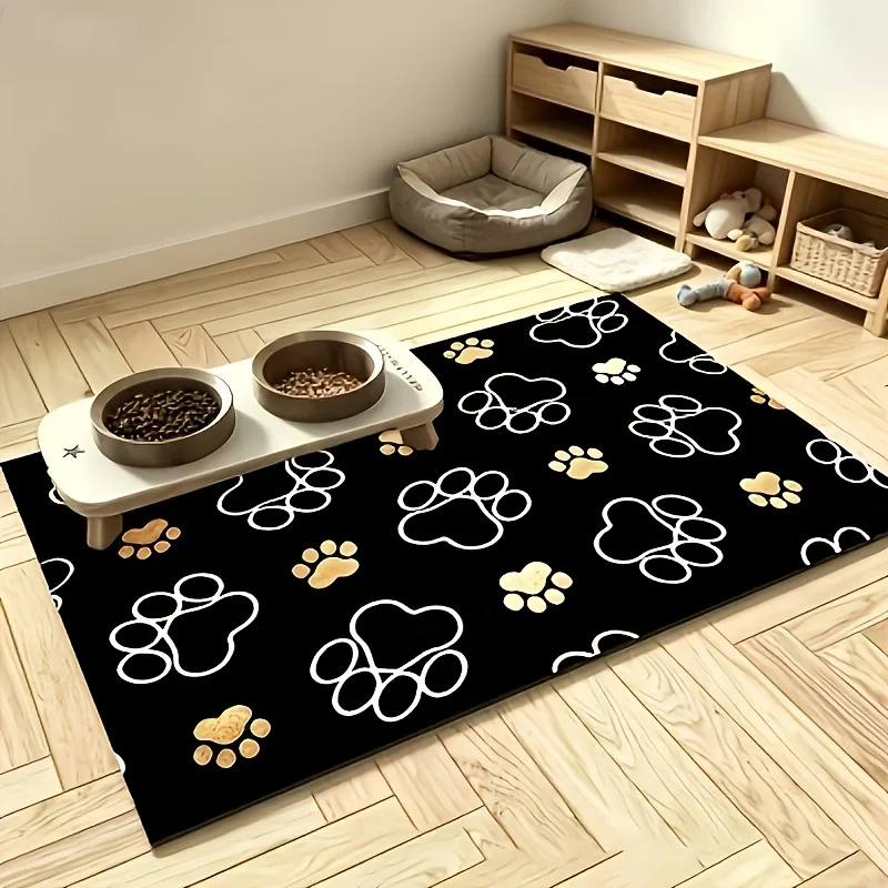 Vintage Wooden Fence Cat Entrance Mat  Colorful Floral Kitten Graphic Rug  Country Style Decor Mat for Front Entryway