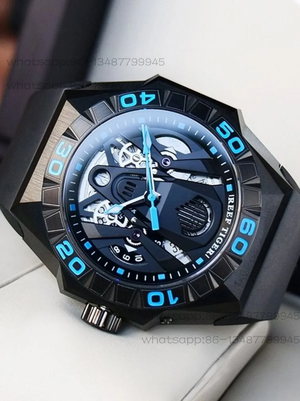 

Official Genuine Rift Tiger Watch Men's Fully Automatic Mechanical Watch Large Dial Waterproof Luminous Brand Brand Watch