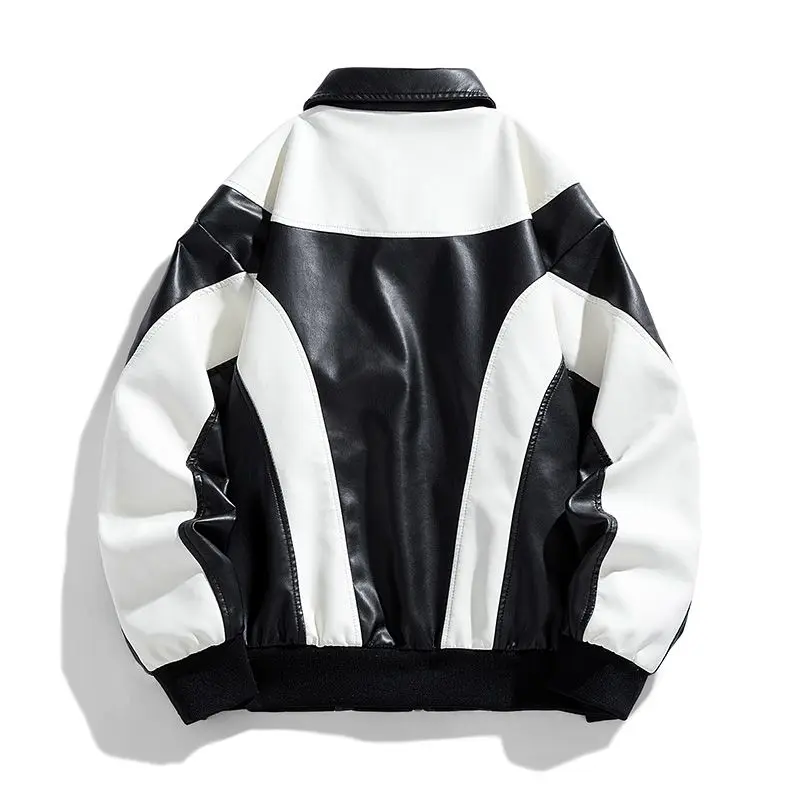 

Stylish Men's PU Leather Coat 2025 New Style Layerable Cropped Motorcycle Jacket for Spring Fall​