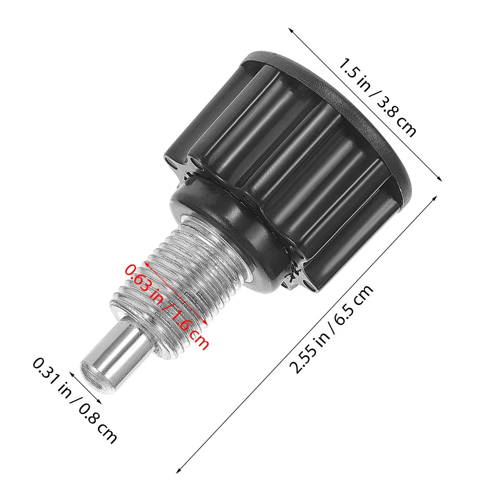 Picture 3: Convenient Pull Knob Screw for Exercise Bikes Height Adjustment ABS Fitness Pull Pin Replacement Part Modern Stylish Design