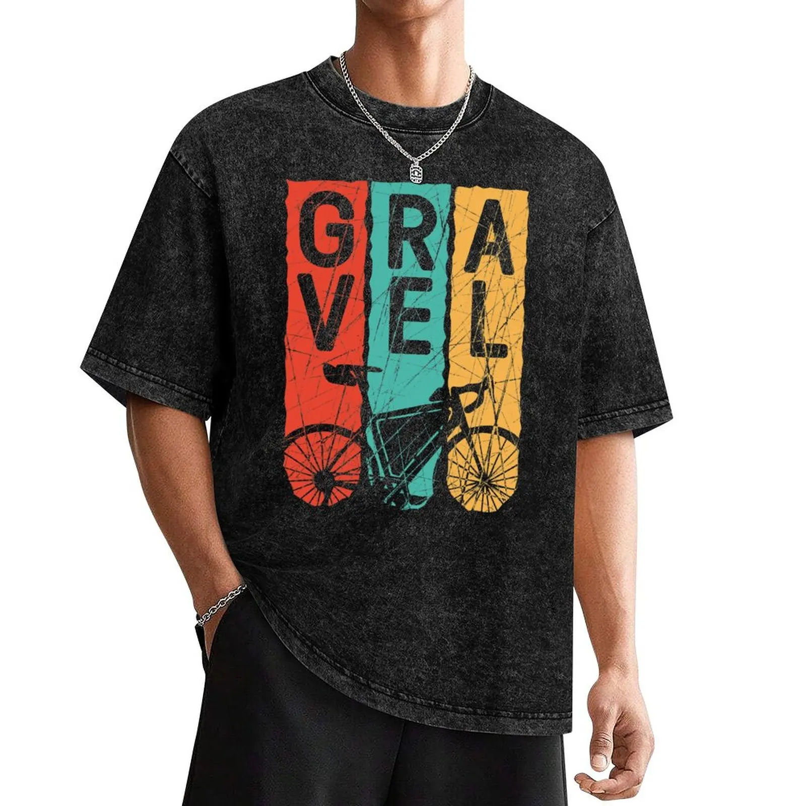 Vintage Gravel Bike Bikepacking Cyclocross Lover Gift T-Shirt T-shirts oversize T-shirts man plain t shirts men