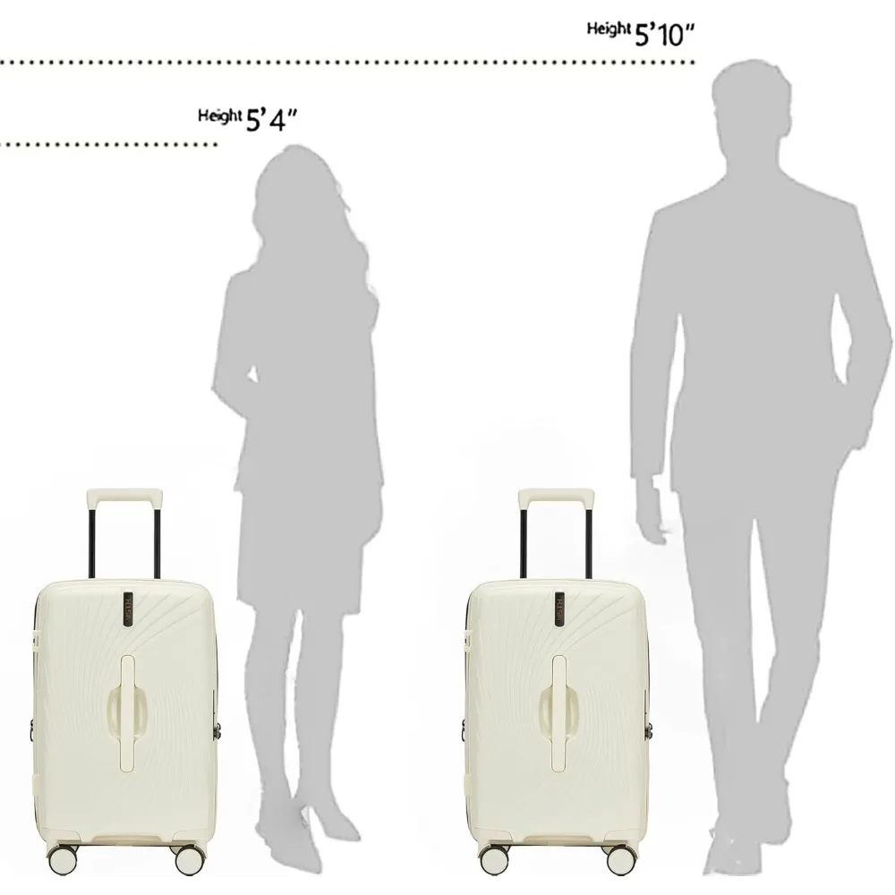 Equipaje giratorio rígido expandible ligero de 20 pulgadas con cerradura TSA, aprobado por aerolínea, dimensiones 22x14x9, maleta de viaje expandida