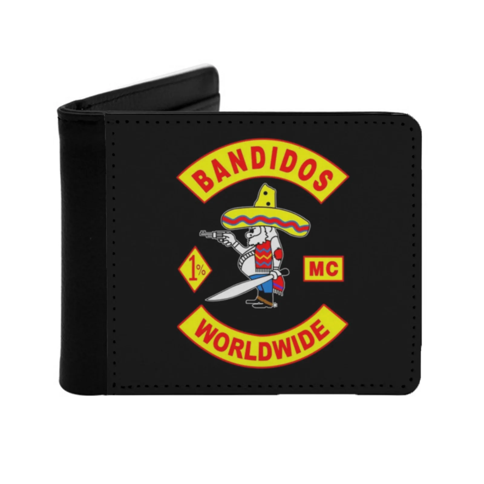 

Bandidos Worldwide Mc Logo Personalized Men's Leather Wallet Credit Card Pouch Purse Bandidos Worldwide Mc Logo Personalized
