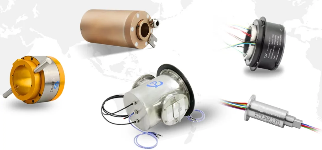 JINPAT 6 Poles Slip Ring With Special Sealing Materials Precious Metal Contacts Stable Connection