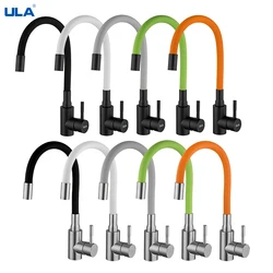 ULA Kitchen Faucet Flexible Spout Kitchen Sink Faucet Color Hose 360 Degree Rotate Hot Cold Water Sink Mixer(Without Water Pipe)