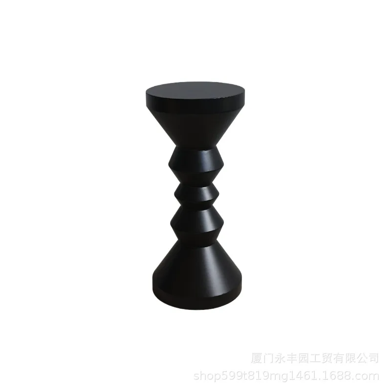 Black small side corner living room metal round extremely simple design artistic geometric sofa
