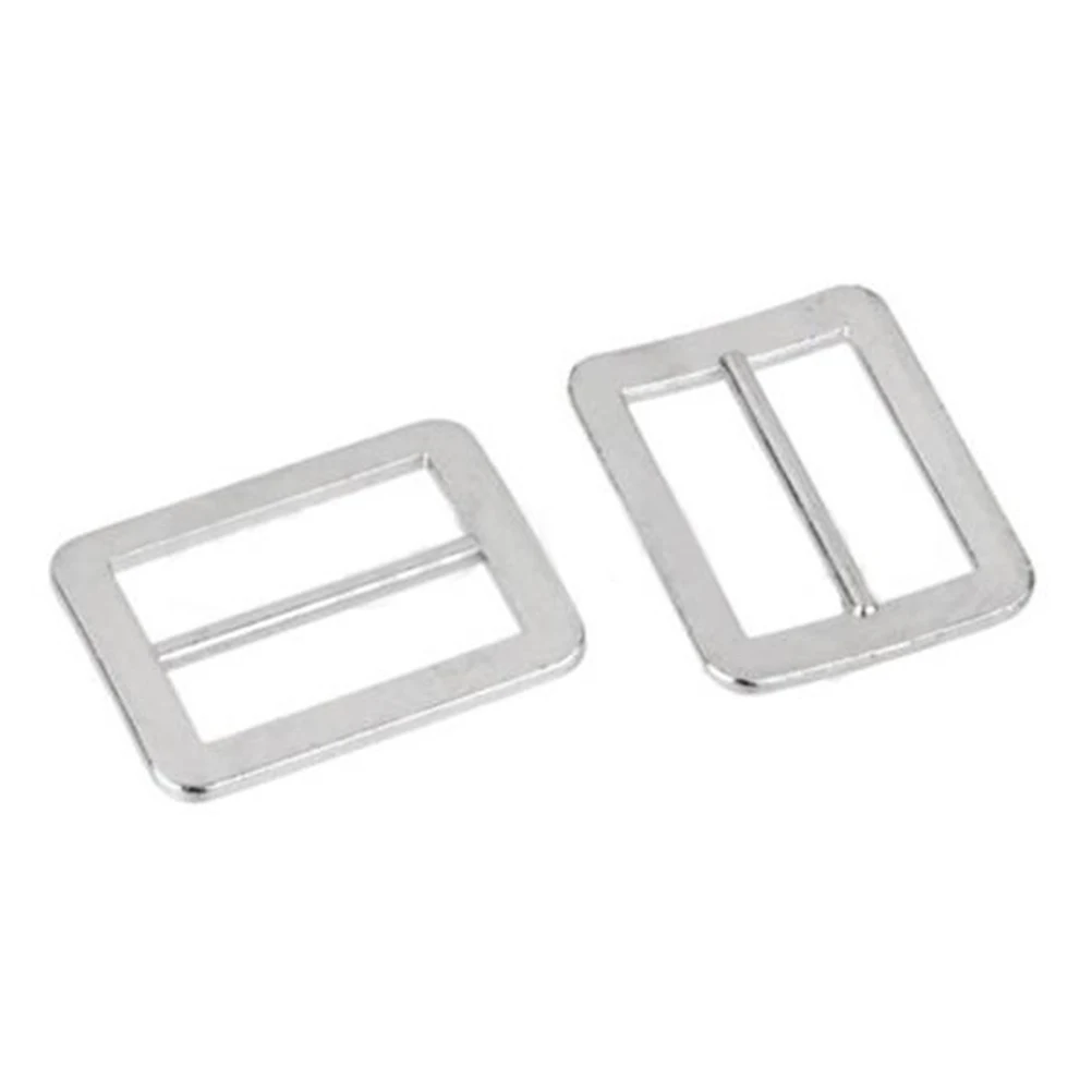 

10pcs Metal Sliding Bars 3.3X2.4Cm Silver Zinc Alloy For 25Mm Webbing Belts Collars Backpacks Slide Belt Buckles Strap Adjuster