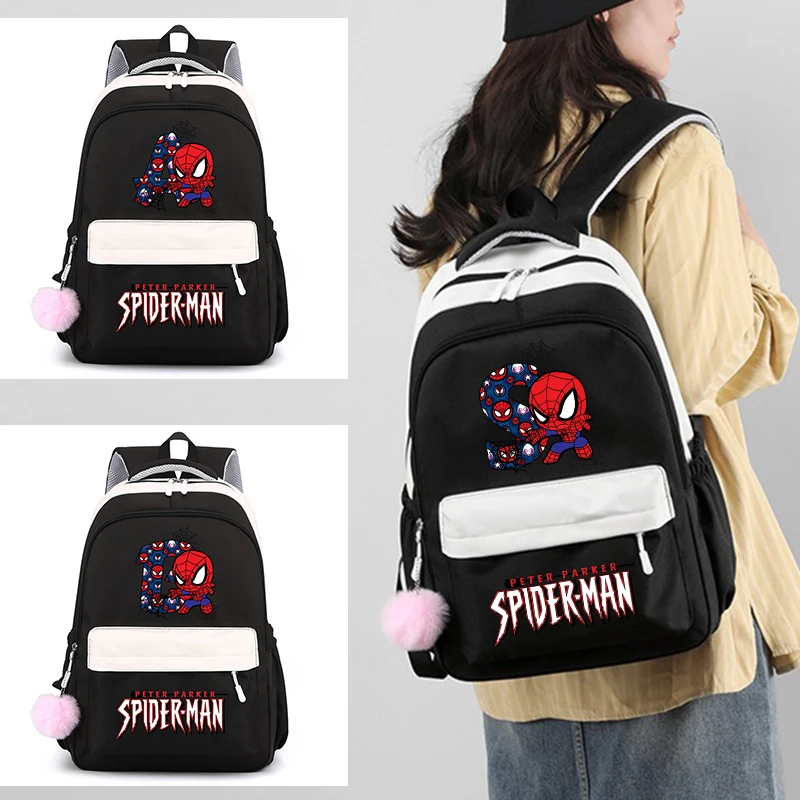 

Spider Man Popular Kid Teenager School Bag High Capacity Fashion Student Backpack Boy Travel Knapsack Mochila Back To School