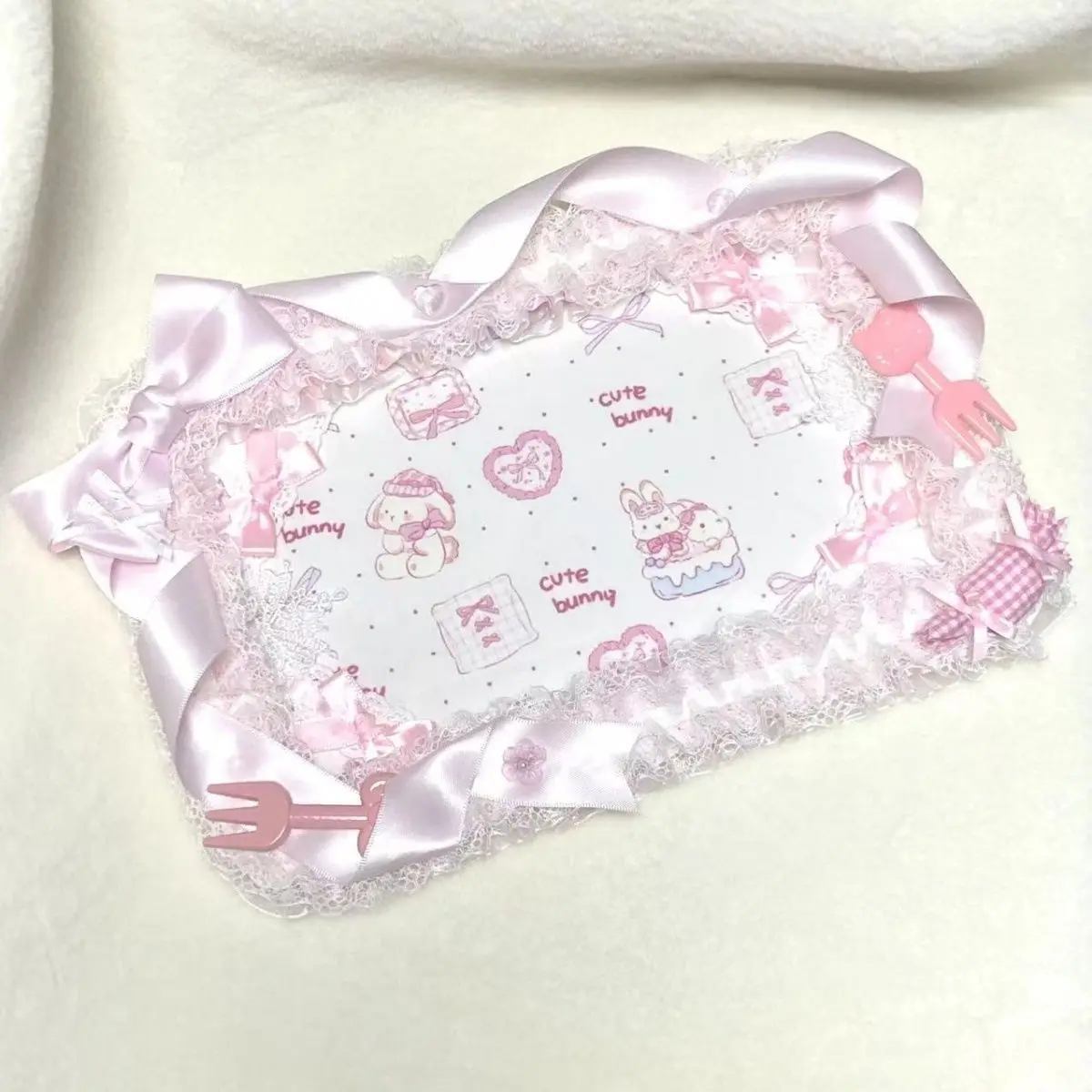 Cute Pink Blue Ita Bag Insert Board Decoration Ribbon Bow Itabag Goods Pin Badge Holder DIY Handmade Material Kit Craft Gifts