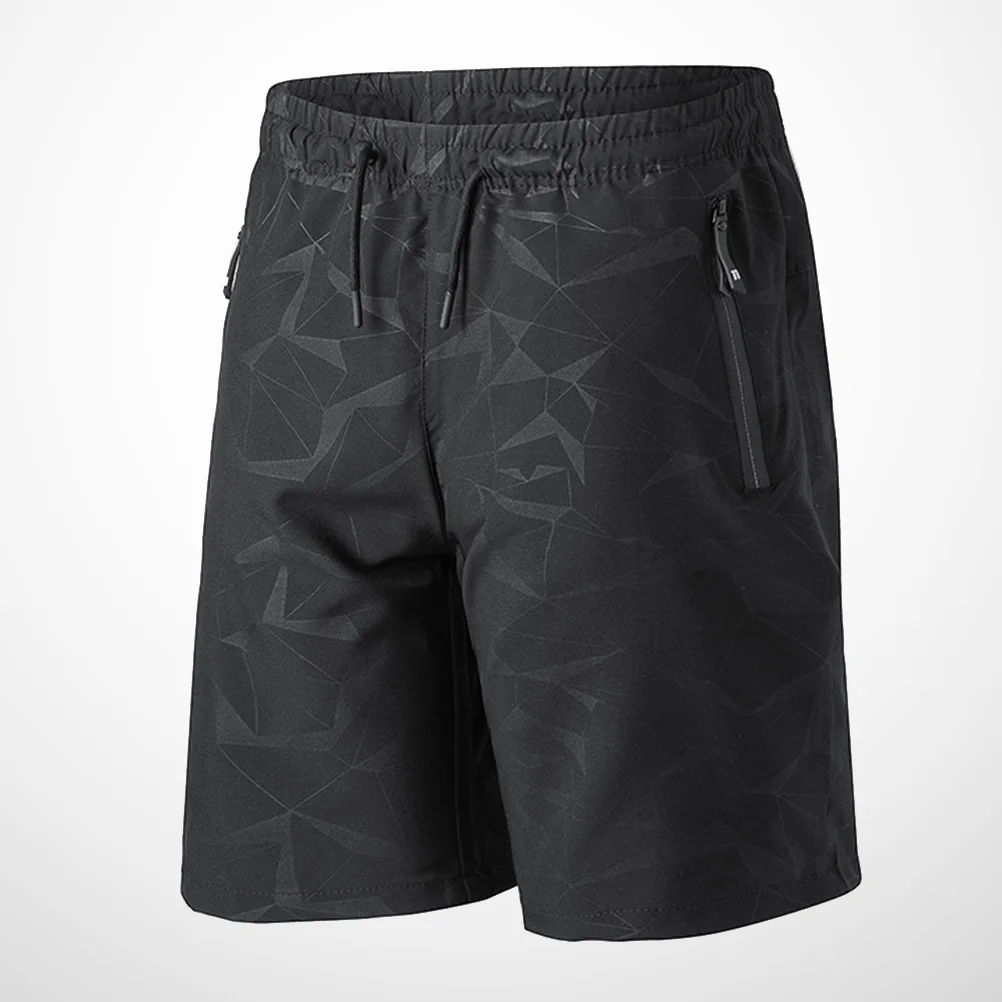 

Black Breathable Sports Shorts for Man Summer Classic Leisure Beach Swim Trunks Exercise Short Pants Size Xxxxl