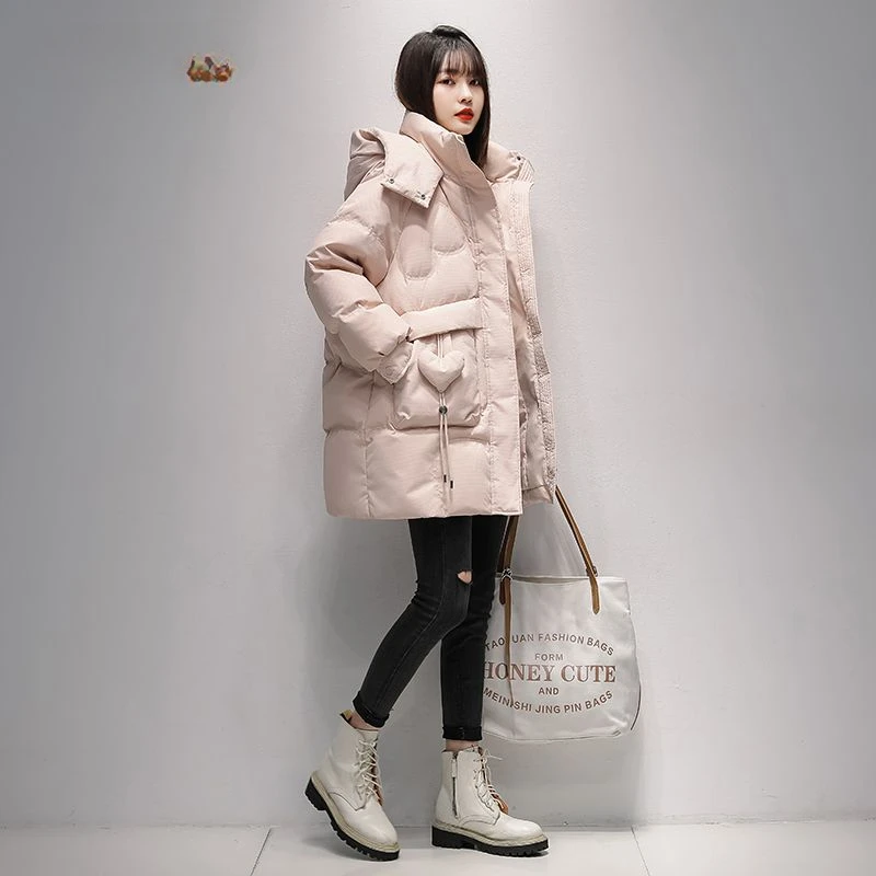 

2023 New Winter and Autumn Fashionable Outerwear Women Long Sleeve Warm White Duck Down Jackets Casual Clothing Female Coat B126