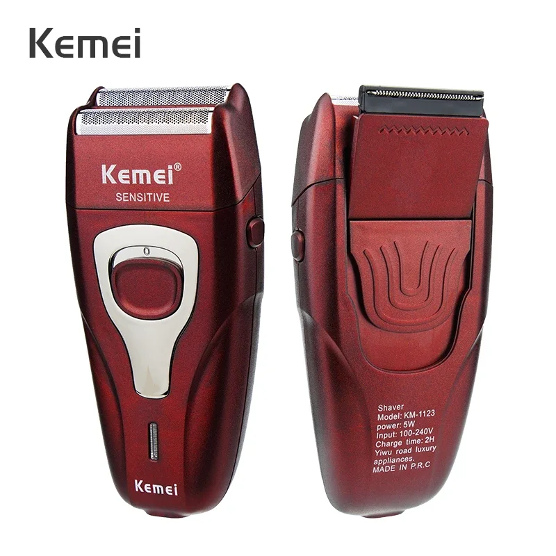 Kemei-男性用充電式ひげトリマー,かみそりの刃,電気シェーバー