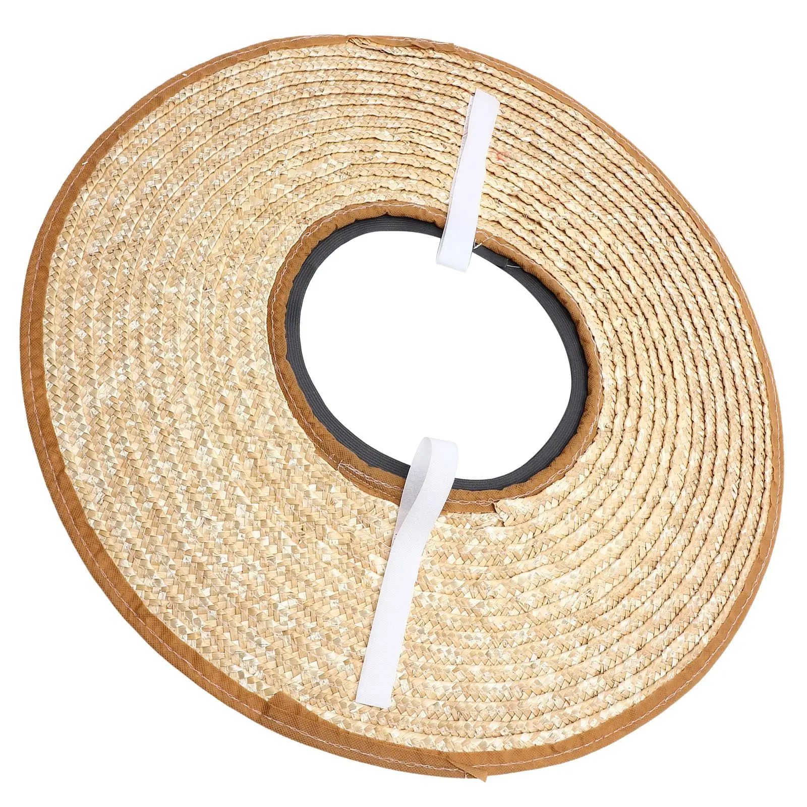 

Construction Hard Hat Sun Shade Straw Visor Full Brim Safety Accessories 42cm Diameter Lightweight Breathable