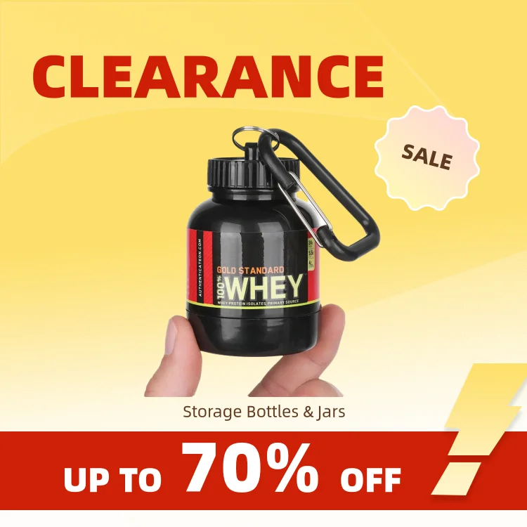 Clearance_Mini Portable Protein Powder Bottles with Keychain Health Funnel Medicine Bottle Small Water Cup Outdoor Sport Storage