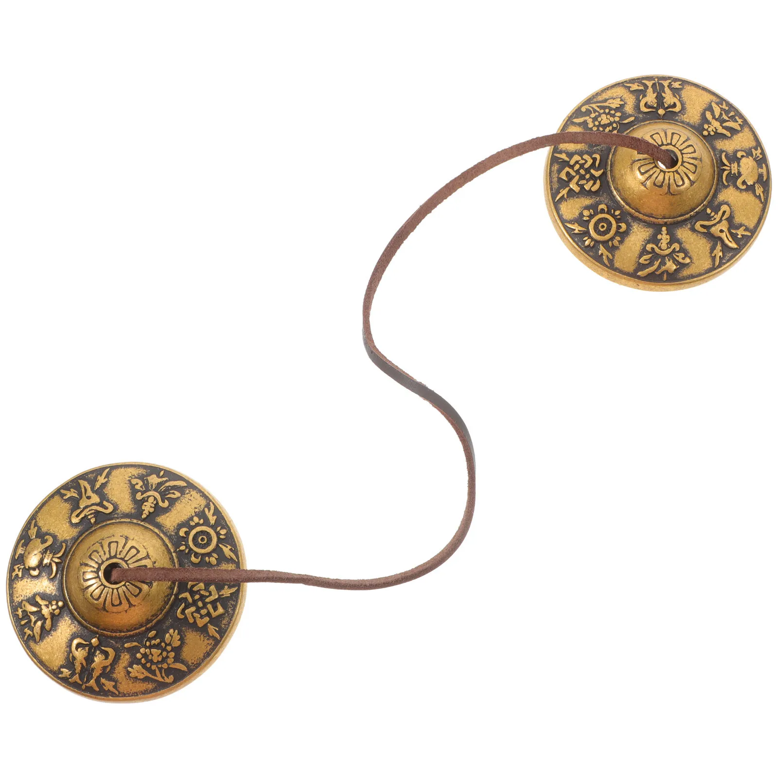 

Vintage Brass Bell Tingsha Cymbals Meditation Chime Yoga Bells Spiritual Ritual Feng Shui Decoration Bell