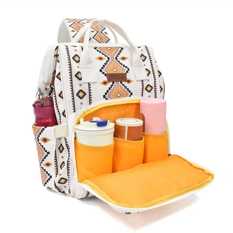 New Bohemian Laptop Backpack Ethnic Aztec Geometric Waterproof Oxford Load Reduction Travel Zipper Bookbag Hiking Shoulder Bag