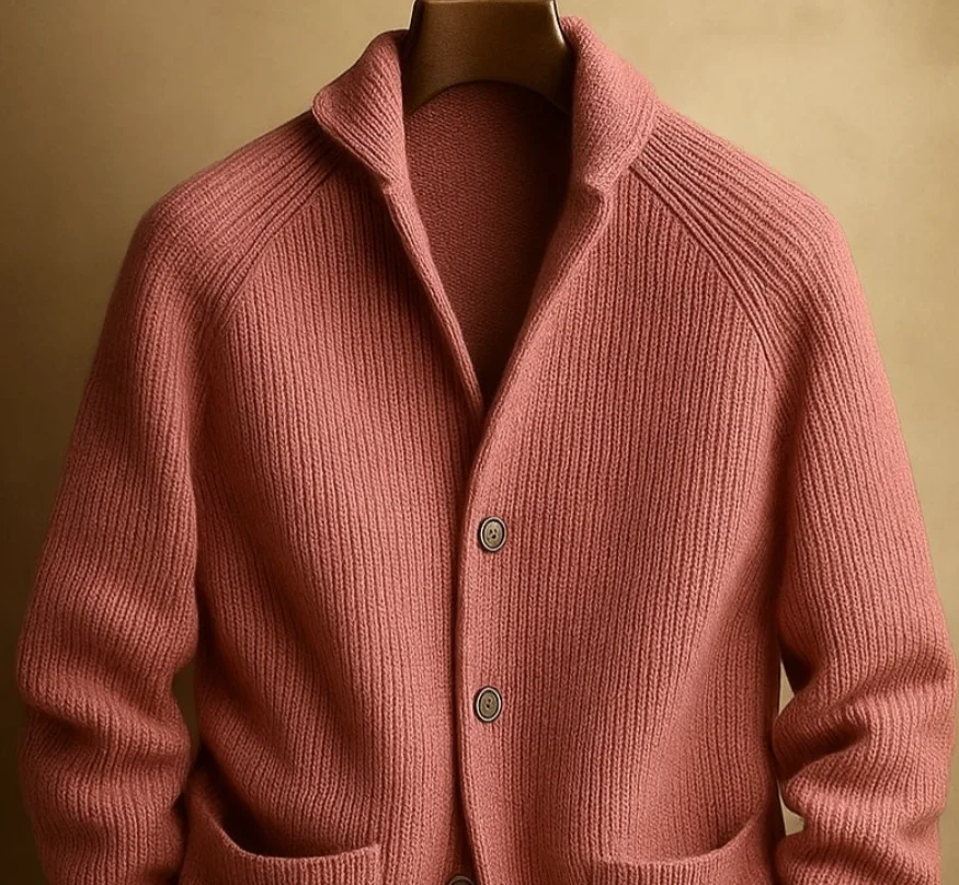 Vintage Stand Collar Single-breasted Sweater Cardigan Men Spring Fall Long Sleeve Knitting Jacket Coat For Mens Casual Sweaters