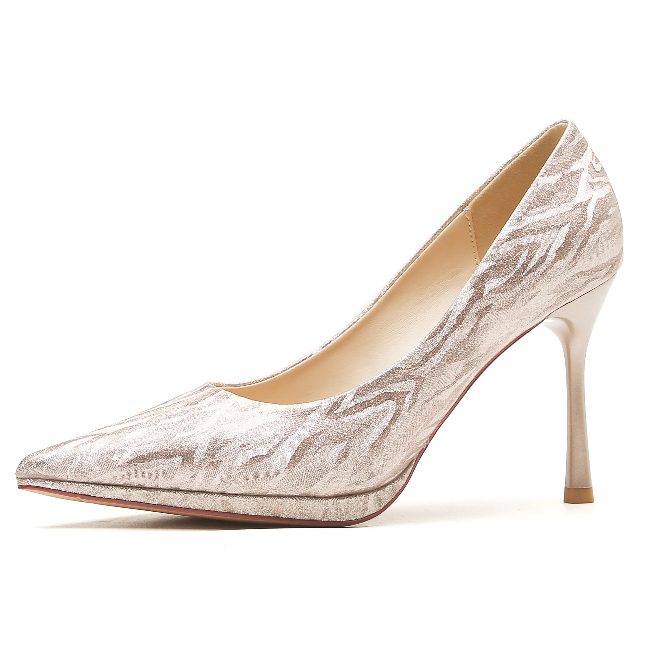 

Simple Stripes Comfortable Pointed Toe Pumps Wedding Bride Shoes On Heeled Ladies Stilito High Heels Women's Shoes C0006