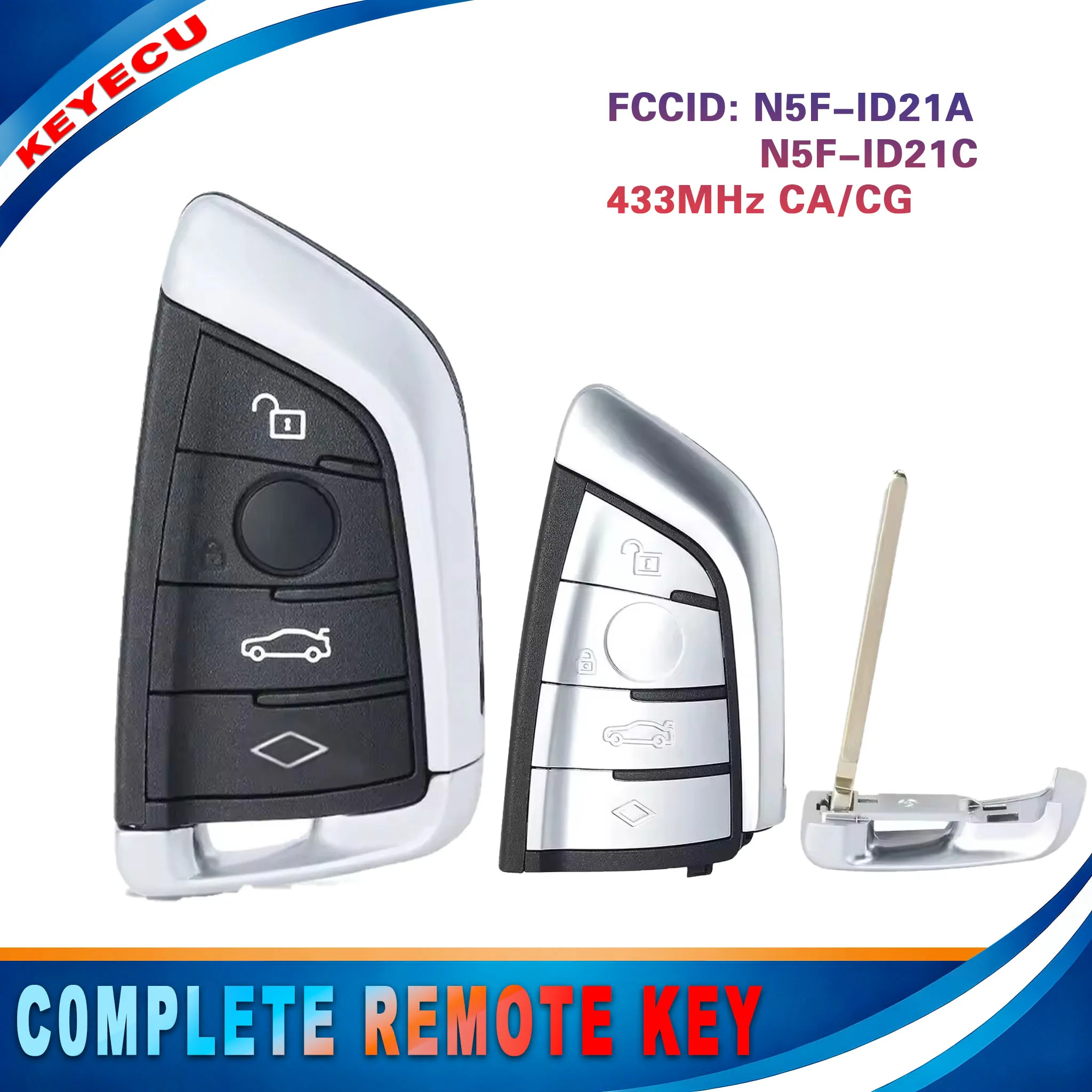 KEYECU N5F-ID21A N5F-ID21C 433MHz CA CG Original Smart Remote Key for BMW BDC G20 G30 G32 G11 G15 G29 2015‑2019 4 Button