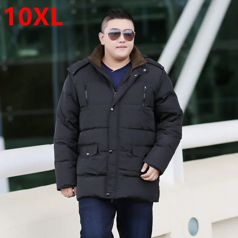 Extra Large Size Down Coat Jacket Men Plus Heavyweight Winter Parkas Male Warm Big Oversized Thicken 10XL 9XL 8XL 7XL 6XL Plus