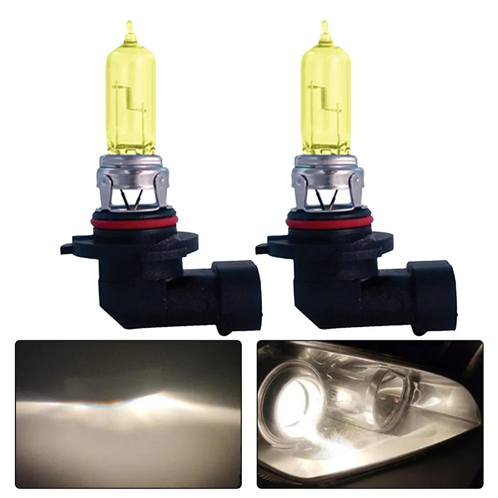 Running Light Headlights 100W 2000LM 12V-24V DC 2PCS 2x Daytime Running Light Set Kit Yellow Daytime Accessories