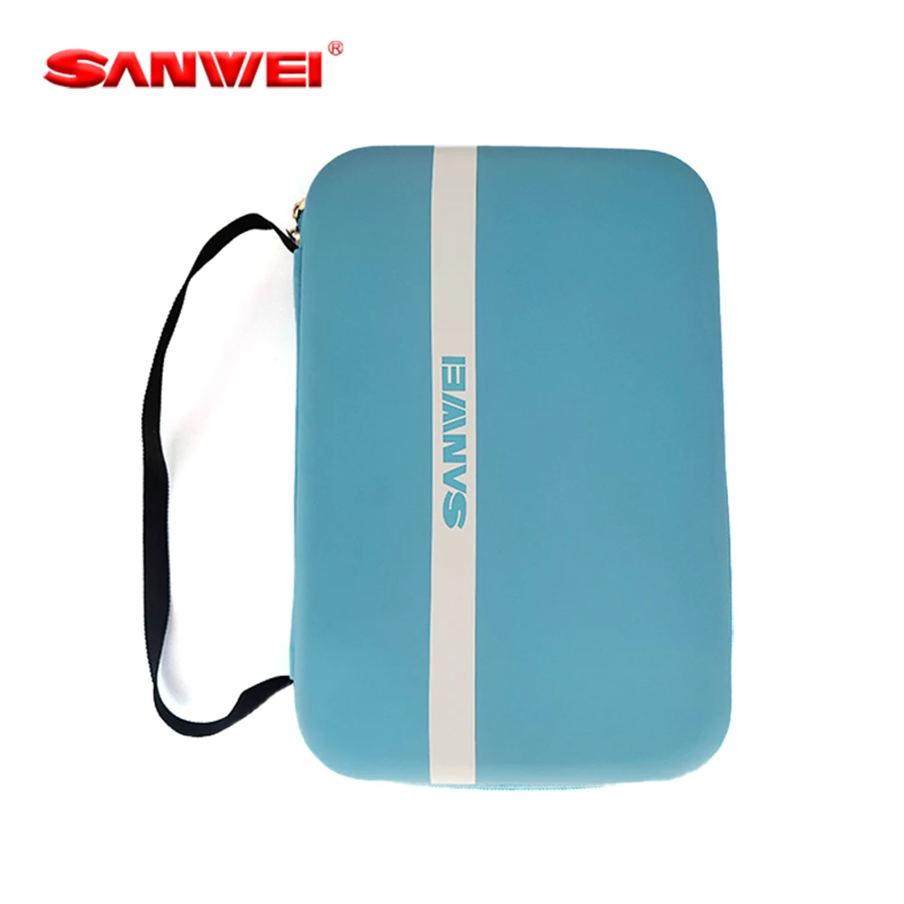 Original SANWEI Light Blue Hard Case Gourd Racket Set Table Tennis Racket Set High-end Accessories Full Bat Bag