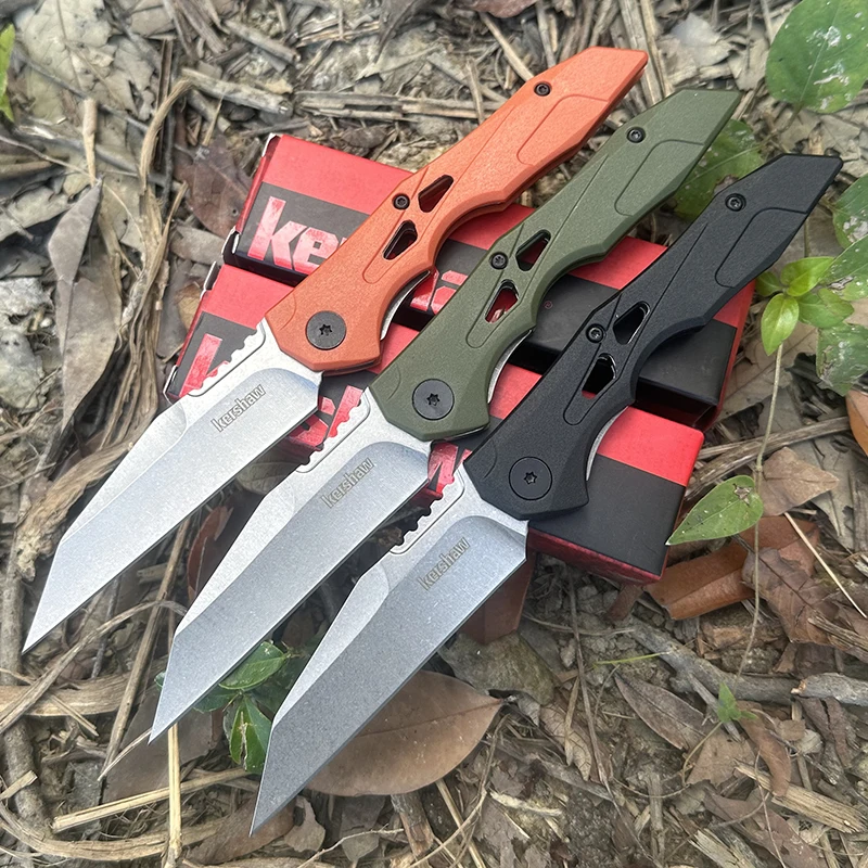 KS7650 Aluminum Knife Outdoor EDC Tool Folding Pocket Knife Hunting Camping Self-Defense Survival knife, Jungle tactical knife