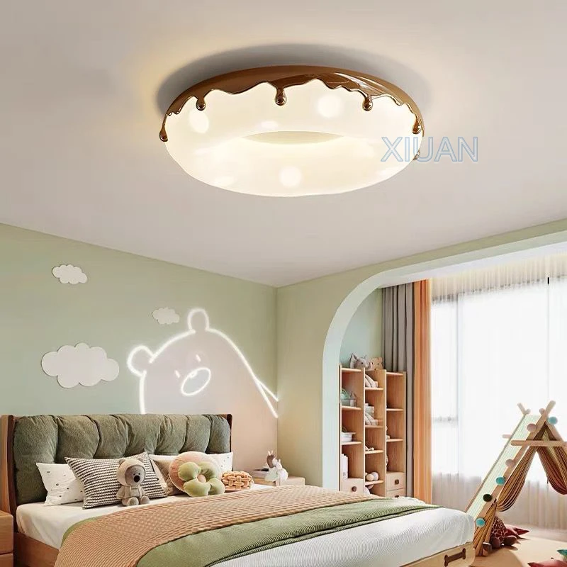 

42cm 52cm Donuts Chandelier Light Bedroom Ceiling Lamp Round Shape Hanging Bubble Nursery Room Suspension Lights Eye Protection