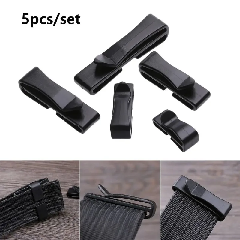 5pcs Molle Webbing Buckle Camping Hiking Outdoor Attach Strap Belt end Clip Adjust Keeper Molle Backpack Bag Buckles