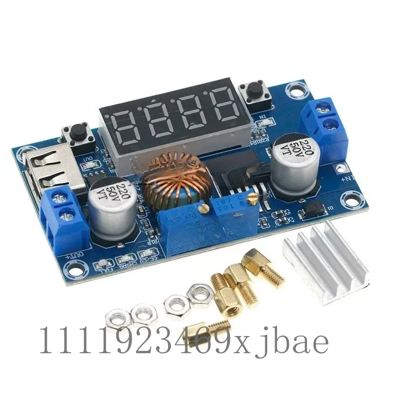 5A CC CV Step-Down Power Module with Digital Voltage Current Meter, LED Indicator Lithium Battery Charging Unit