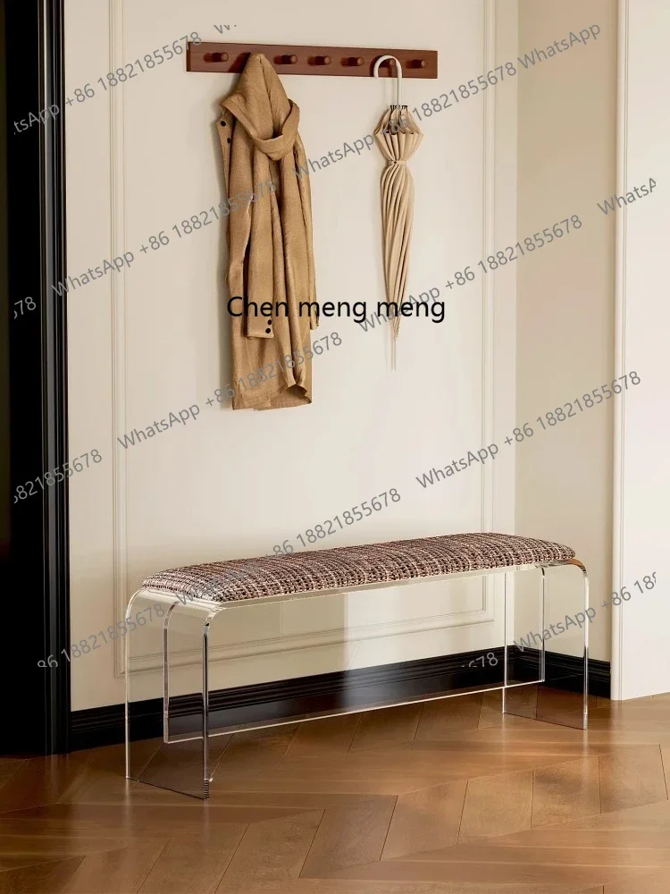 R Acrylic entry shoe changing stool length, door strip, bedside stool fitting room stool