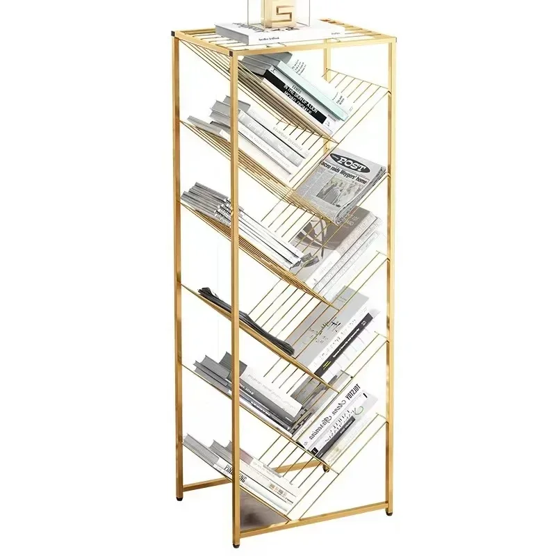 

SHUN Simple floor-to-ceiling multi-layer storage shelves, light luxury wrought iron shelves, student bookcases,