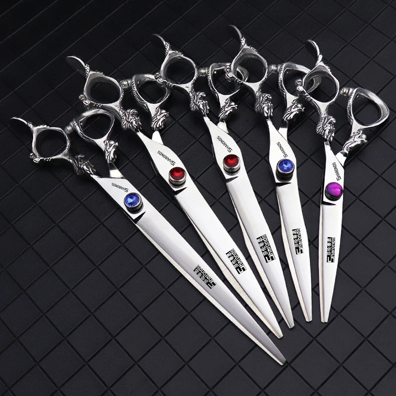 

6/7/7.5/8/9 Inch Professional Hairdressing Scissors, Dragon Handle Design Barber Specificlied Shears, Hair Cutting Tools