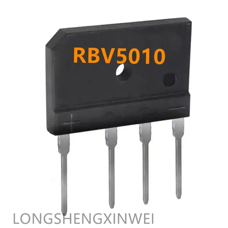 1PCS New Spot RBV5010 Rectifier 50A 800V DIP-4 Flat Bridge Flat Foot