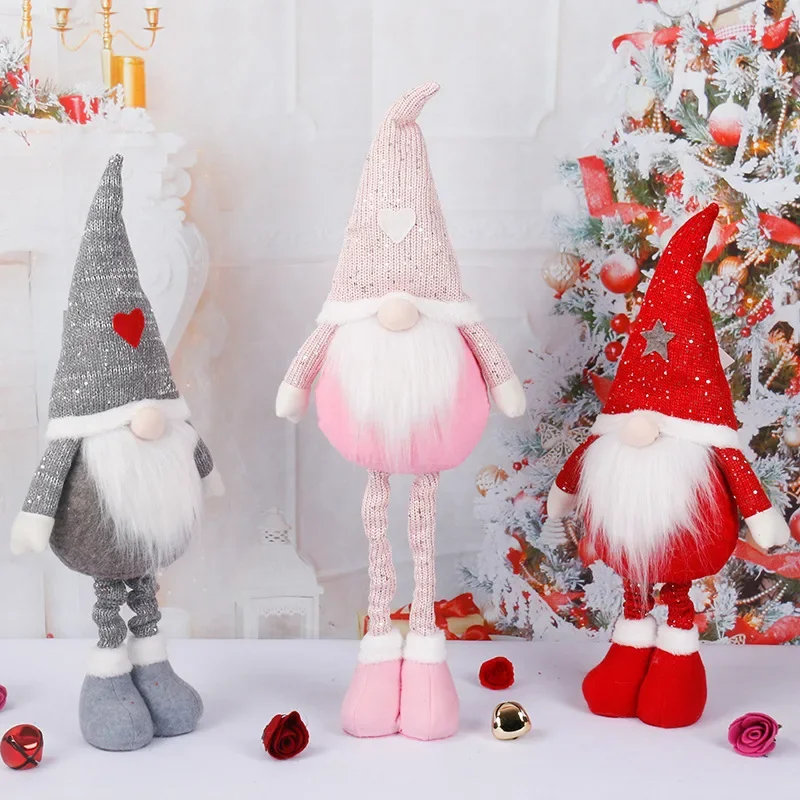 Christmas Decoration Gift Love Retractable Doll Christmas Faceless Doll Gnome Doll Valentine's Day Series Living Room Decoration