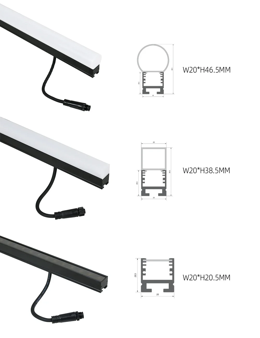 Illuminazione a barra pixel con striscia rigida LED impermeabile DC24V DMX512 RGBW