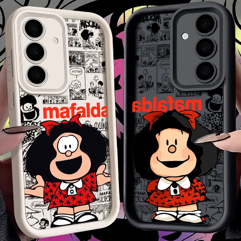 

Mafalda Cartoon Silicon Soft Case For Samsung Galaxy S26 S25 Ultra S24 S23 Plus S22 S21 S20 FE Shockproof Protection Phone Cover