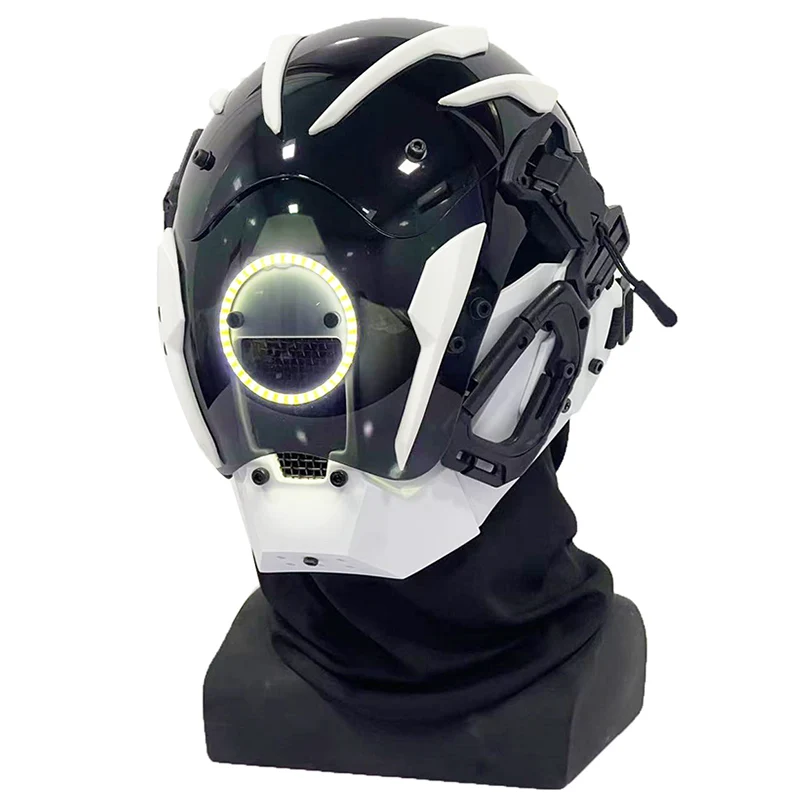 Панк-маска JAUPTO для косплея для мужчин и женщин, маска технической одежды, маска на Хэллоуин, подходит для вечеринок, аксессуары для музыкального фестиваля