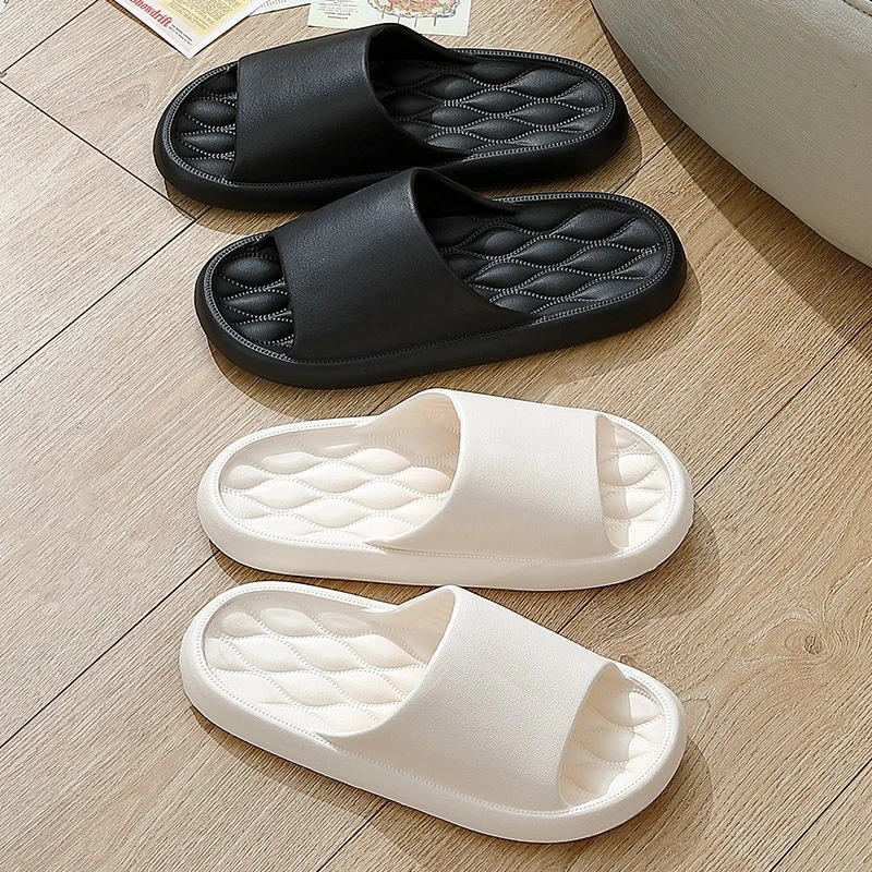 Chinelo feminino de verão em EVA macio, modelo chinelo masculino da moda para casa, sandálias adoráveis para casais, cores vibrantes, lançamento 2025, chinelos casuais de praia para adultos._voghion.com