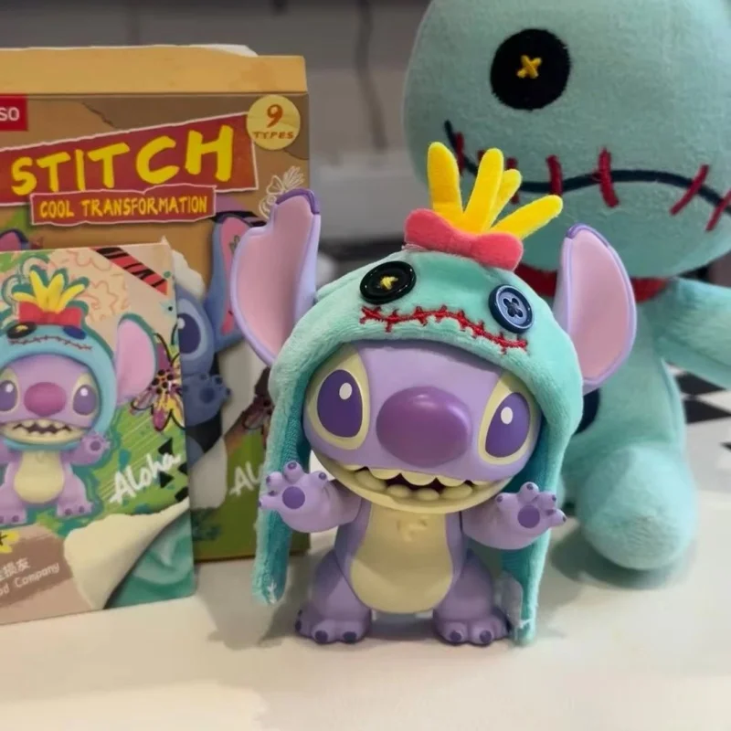 Miniso Disney Stitch Cool Transformer Series Blind Box, Kit de garaje moderno y versátil, adorno de escritorio, regalo especial para niños