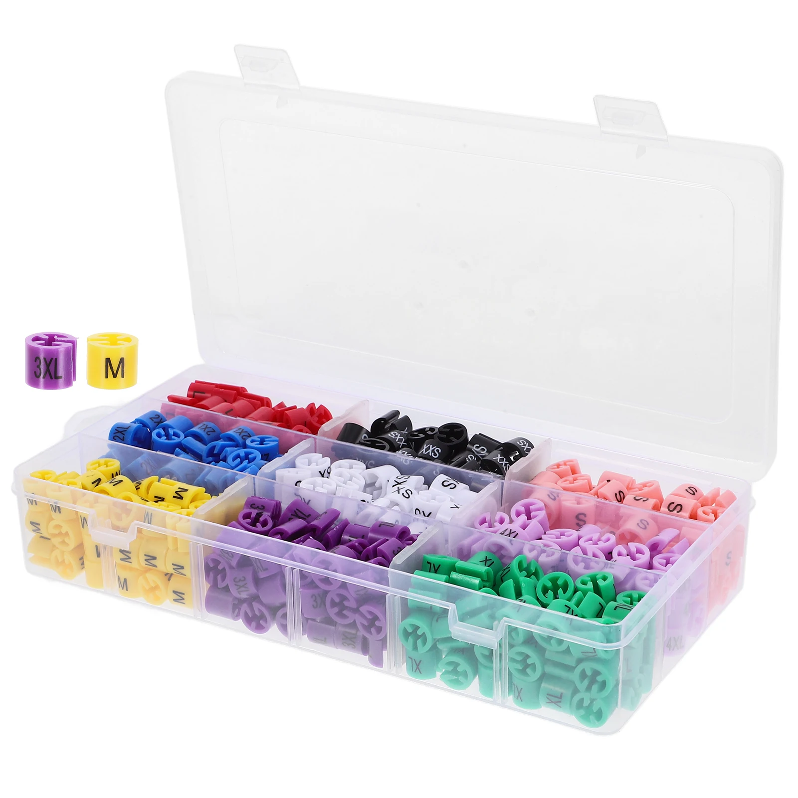 

450 Pcs Clothes Hanger Labels Sale Clip Supply Garment Coded Clothing Size Markers Tags