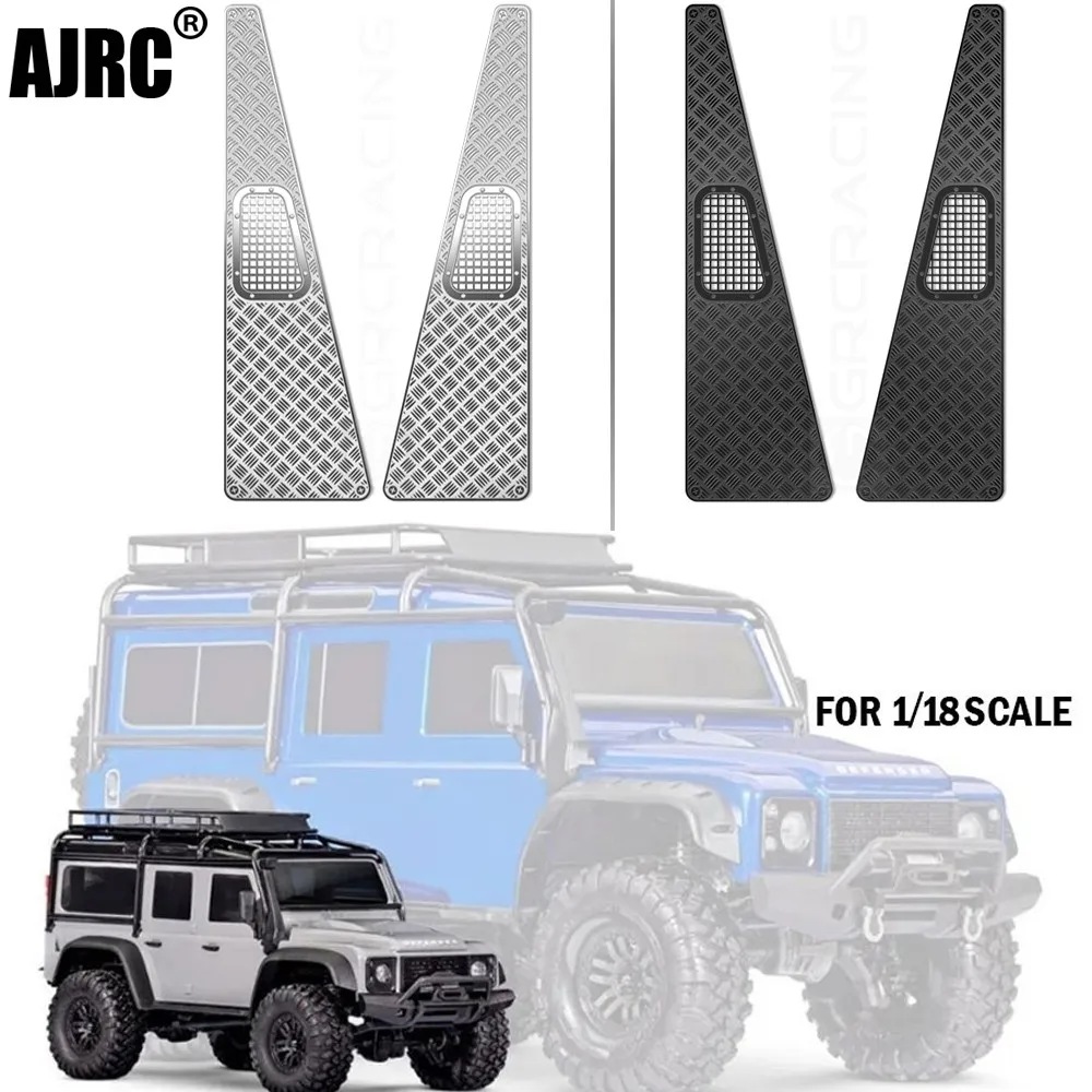 Engine Hood Anti-skid Plate A Stainless Steel Shell Metal Protective Plate For 1/18 Trax Trx-4m Defender Trx4m Rc Crawler Car