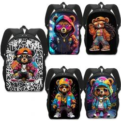 Fashion Female Bear Doll Print Backpack Women Rucksack for Travel Hip Hop School Bags for Teenager Laptop Backpacks Book Bag