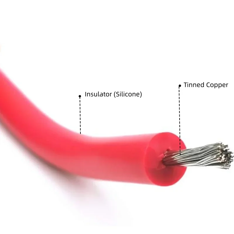 5KV 10KV 25KV  AGG Silicone High Voltage Resistant Cable 11/13/ 16/17/ 20AWG  DC High Temperature Wire Motor Lead High Voltag
