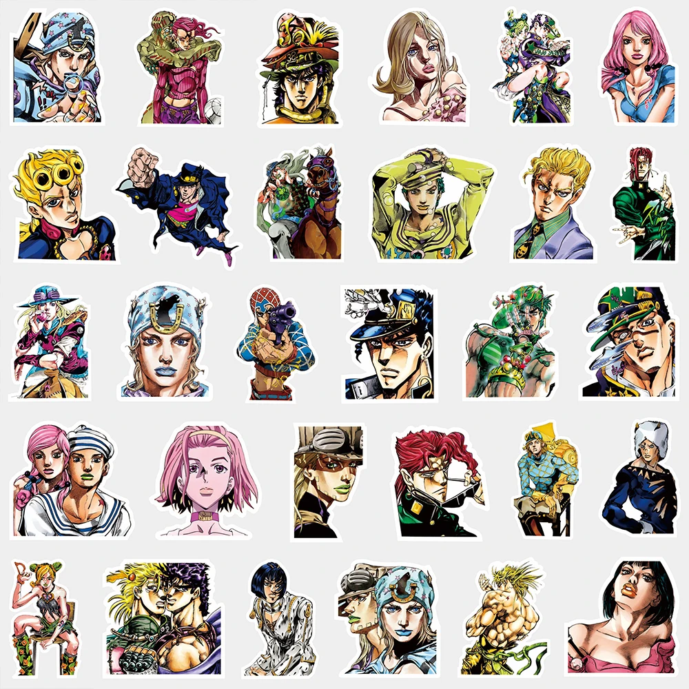10/30/80 Stück Anime JoJos Bizarre Adventure Coole Kujo Jotaro Aufkleber Cartoon Graffiti Aufkleber DIY Scrapbook Laptop Manga Sticker Spielzeug – Detail 5