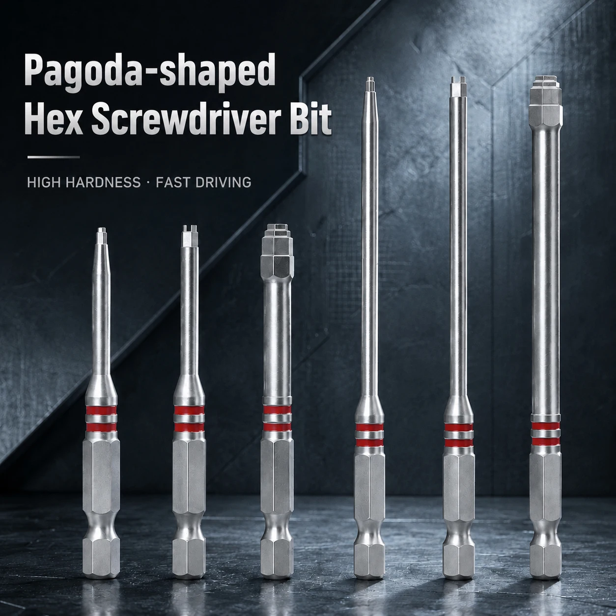 Tower Type Magnetic Hex Screwdriver Bit 1/4