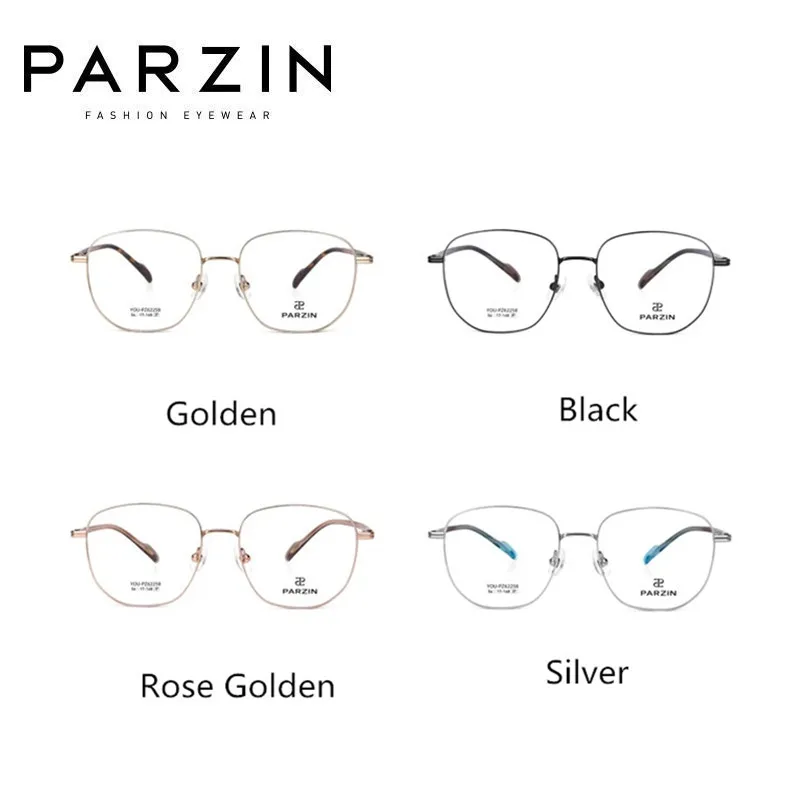 PARZIN New Women's Eyeglass Frame High-end And Lightweight Alloy Optical Glasses For Men PZ62258