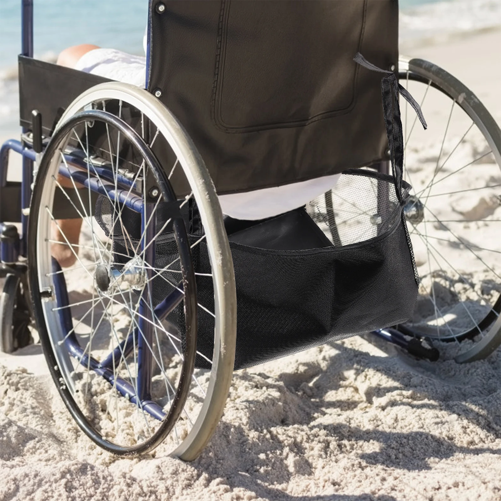

Прочная подвесная сумка для инвалидной коляски, сумка для хранения из ткани Оксфорд, большая вместимость, удобный органайзер для хранения предметов первой необходимости для путешествий